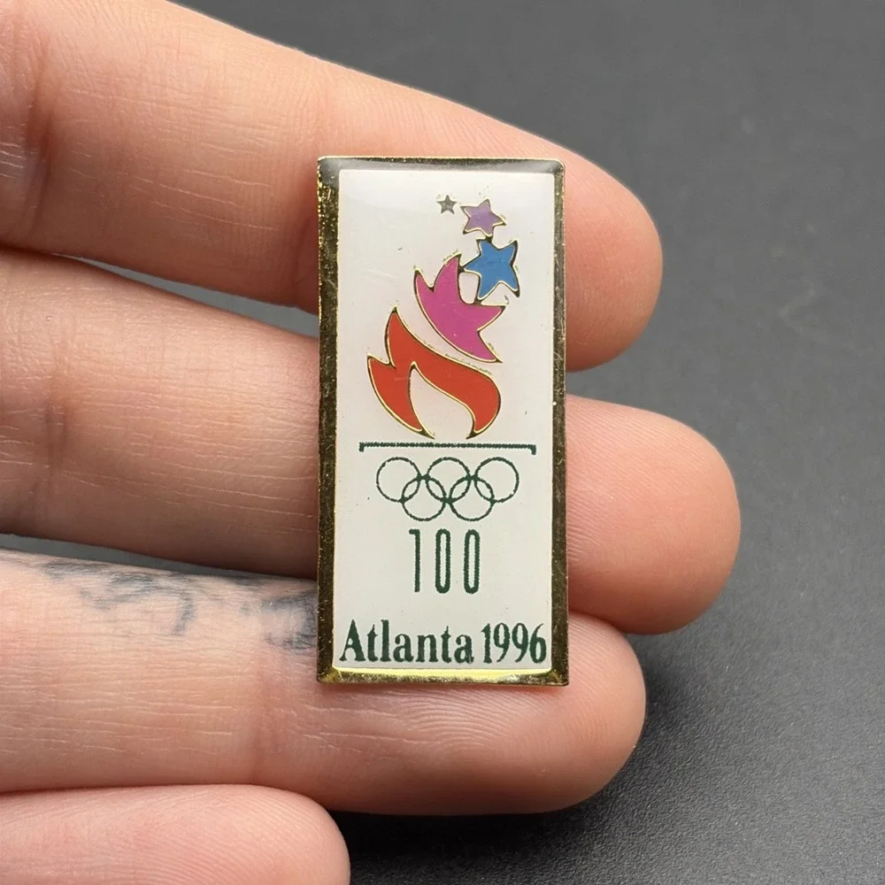 1996 Atlanta Olympics Olympic Torch Logo Lapel Hat Pin